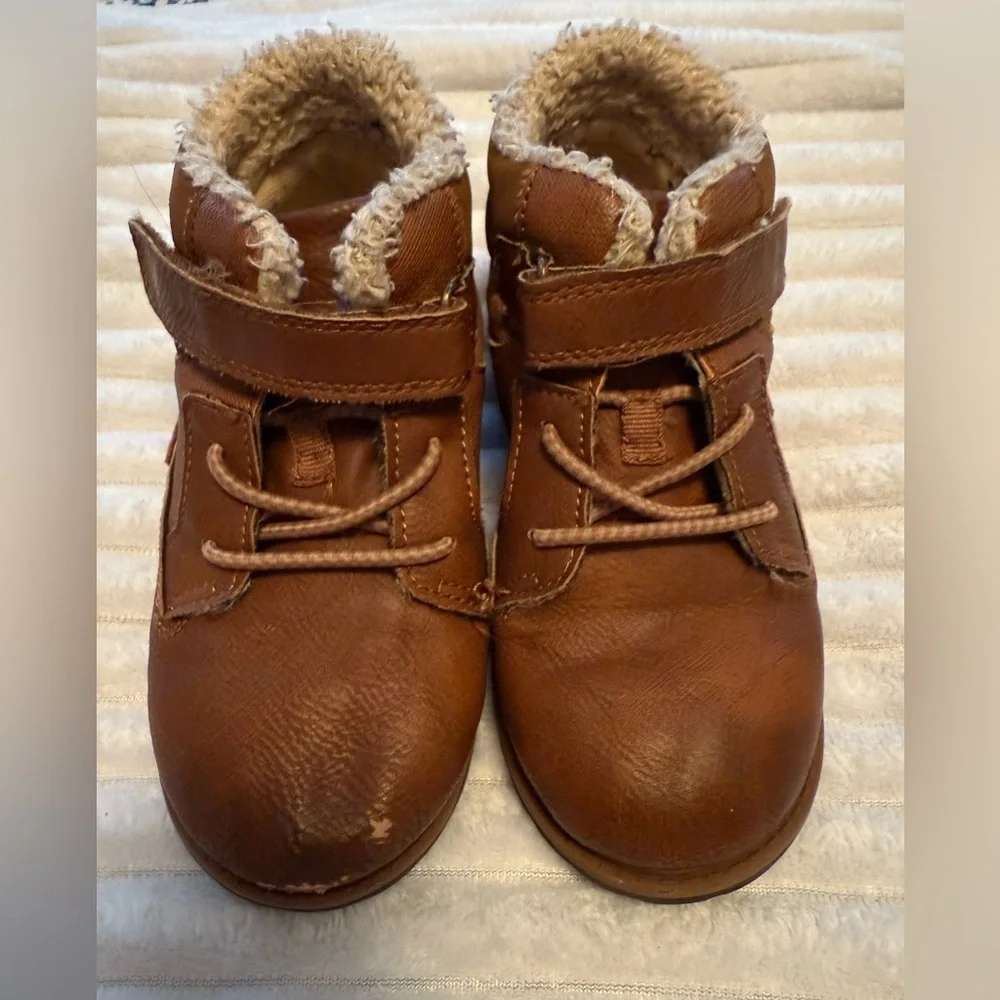 OshKosh B'gosh Brown Kids Boots with Velcro